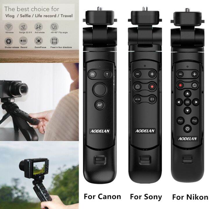 AODELAN Wireless Remote Control Grip Tripod for Sony ZV1f, a7RV, RX100VII; For Canon M50 R6II
