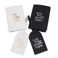 4pcs PU Leather Passport Cover with Luggage Tags Holder Case Organizer Card Travel Protector Organizer