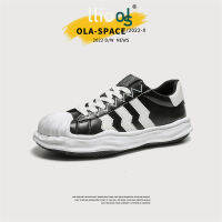 LLIOOLS Shell Toe ละลายรองเท้าผู้ชายรองเท้าผ้าใบ "BLAKEY" OG Broken หนัง Low-Top รองเท้าผ้าใบ Mihara Yasuhiro เดียวกันแฟชั่นรองเท้า