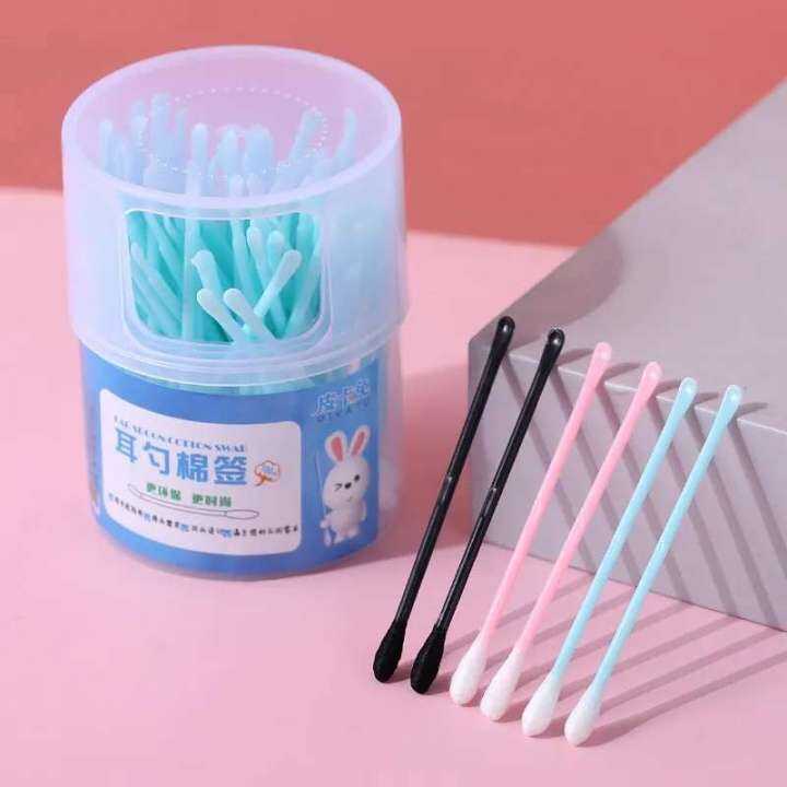 JYL 2 in 1 Disposable Cotton Buds Ear Pick Cleaning Cotton Swab Ear Wax