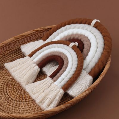 Boho Decor Macrame Rainbow แขวนผนังสำหรับเด็กทารก Kids Nursery Rooms Gift