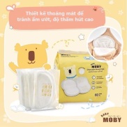 Miếng lót thấm sữa thoáng khí Moby Baby 60 miếng bịch