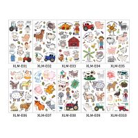 【CC】 10pcs/bag Supplies Temporary Tattoos Kids Stickers Barnyard Animals Petting Zoo Tractor Trailer Sheep