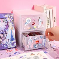 100 Pcs Cute Amine Girl Journal Sticker PET Waterproof Collage Kawaii Stationery Scrapbooking Diary Decoration Phone Stickers