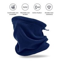 +‘； Unisex Winter Faux Fleece Neck Gaiter Warmer Drawstring Windproof  Cover Cycling Multiftional Infinity Scarf Tube