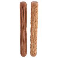 2Pcs Clay Modeling Pattern Rollers, Cobblestone Wood Grain Pattern Clay Rolling Pin Textured Hand Roller Pottery Tools