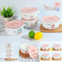 Piggy ถ้วยเซรามิก 3 มิติ ถ้วยใส่อาหาร ทนความร้อน