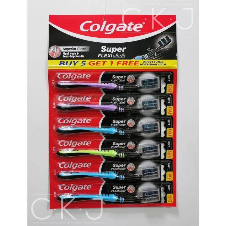 ☟Colgate Super Flexi Black Toothbrush (Soft) BUY 5 GET 1 FREE | Lazada PH