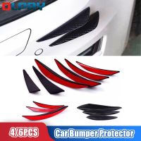 【CW】4/6Pcs Universal Car Front Bumpers Lip Decoration Diffuser Splitter Fins Car Body Spoiler Canards Valence Chin Car Tuning Canard