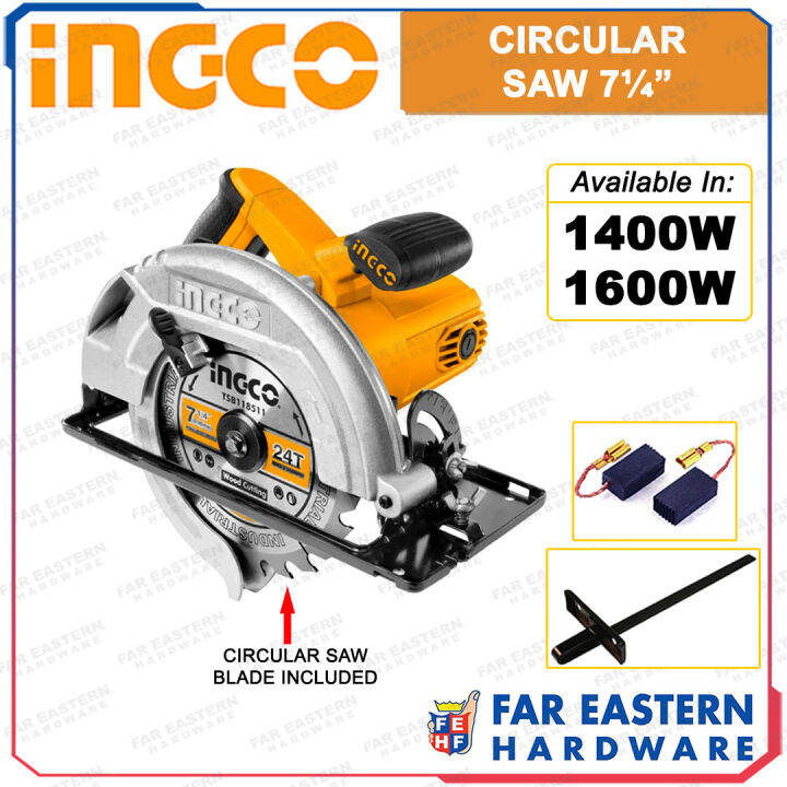 INGCO Circular Saw 1400W 1600W 7 1/4" INPTCD Lazada PH