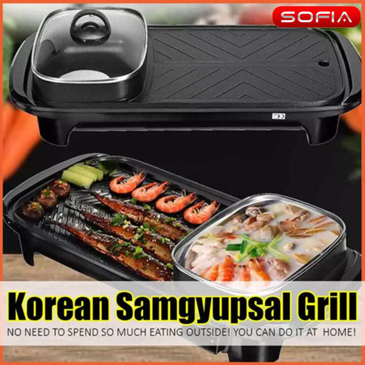 2 in 1 Korean Samgyupsal electric Grill with oil drainage Lazada PH