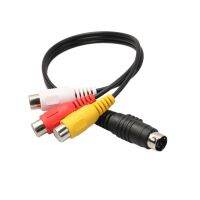 S2T Professional 4 Pin S-Video ถึง3 RCA หญิงทีวีอะแดปเตอร์เคเบิ้ลสำหรับแล็ปท็อป