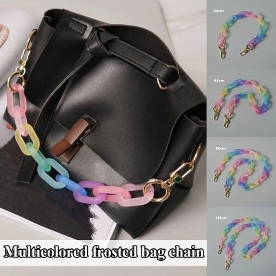 44/86cm Jelly Color Bag Chain Resin Acrylic Chain Shoulder Strap for Bags Replacement Handbag Belt Handles Bag Parts Accessories