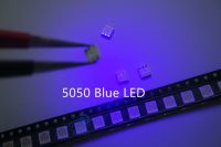 【✎】 Correct Engineering Service Limited 100ชิ้น SMD 5050ชิป LED สีฟ้าอ่อนสว่างมาก60mA 3V ท่องติด SMT ไดโอดเปล่งแสงหลอดไฟ LED ชิ้นส่วนอิเล็กทรอนิกส์