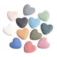 5pcs Natural Volcano Lava Stone Heart Shape 20x8mm 26x8mm Loose Crafts Beads lot for Jewelry Making DIY Earring Findings Pendants