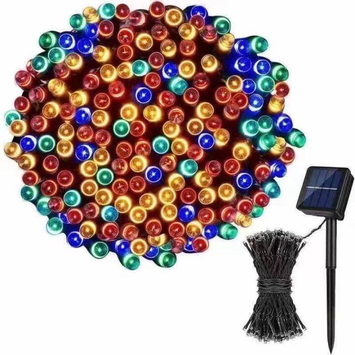 Xh Solar Christmas Lights L Led Solar Power Waterproof Thick Line Wire Waterproof Outdoor