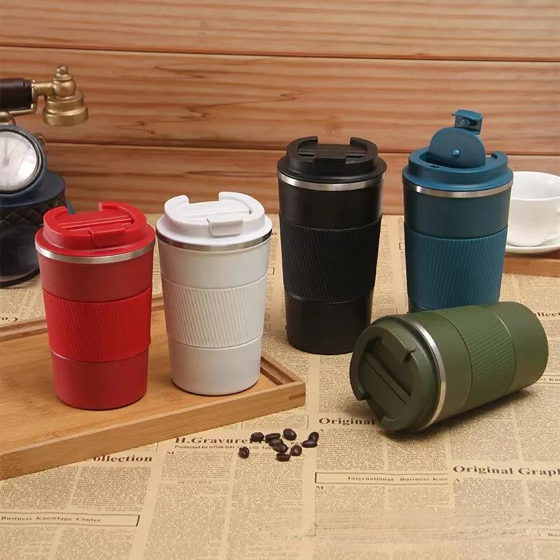 380ml/510ml Double Stainless Steel Coffee Thermos Mug with Non