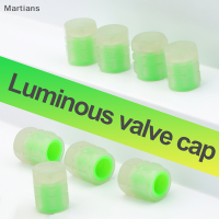 Martians 4pcs Universal Luminous Valve หมวกวาล์วยางหมวกสำหรับรถจักรยานยนต์รถ