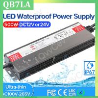 500W LED Driver DC12V 24V IP67 Waterproof Lighting Transformers for Outdoor Lights Power Supply AC175-265V 500W QB7LA Shop