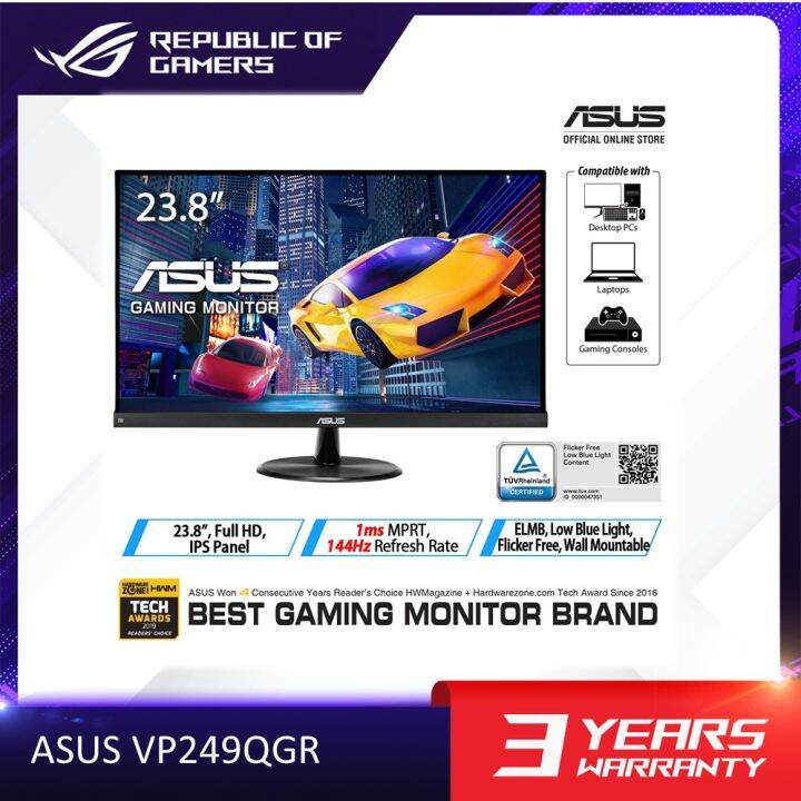 ASUS VP249QGR Gaming Monitor 23.8 inch, Full HD, IPS, Frameless, 1ms