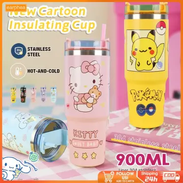Kuromi Straw Cup 310ml Drink Change Color Straw Mugs with Lid