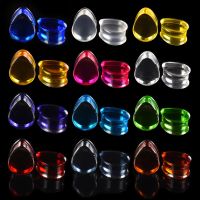 ✱❈ 8-30mm Colored Water Droplets Shape Acrylic Ear Gauge Tunnels Plugs Ear Expander Stretcher Body Jewelry