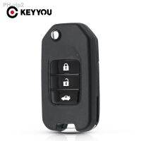 KEYYOU Car Key Replacement For Honda Civic Accord City CR-V Jazz XR-V Vezel HR-V FRV 3 Buttons Remote Key Shell Repair Kit