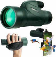 Gosky Piper Monocular Telescope, 12x55 HD Monocular for Adult with BAK4 Prism &amp; FMC Lens, Lightweight Monocular with Smartphone Adapter Suitable for Bird Watching Hunting Wildlife Hiking Traveling Skyhawk 12X55 HD Monocular +Smartphone Mount