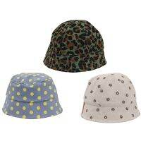 Fisherman Hat for Little Kids in Whole-Cotton with Little Patterns in Classic Ins Style with Vintage Taste 066F