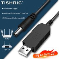 TISHRIC USB DC 5V to 12V 9V Power Cable For Router WIFI Adapter Wire usb Boost Module Converter 2.1x5.5mm Via Powerbank