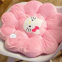 เบาะรองหลังเอวเบาะเก้าอี้สำนักงานดอกไม้ Sanrio Hello Kitty 40ซม. หมอนอิงตกแต่งห้องหมอนเบาะนั่งรูปโดนัท