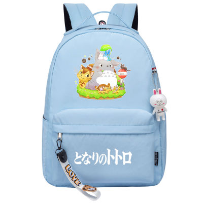 Kawaii New Anime Totoro Boys Girls Kids School Book Bags Women Bagpack Teenagers Canvas Laptop Travel Backpack