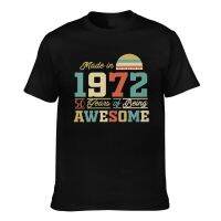 Made In 1972 50 Years Of Being Awesome Hot Sell Diy Customized MenS Casual Tee