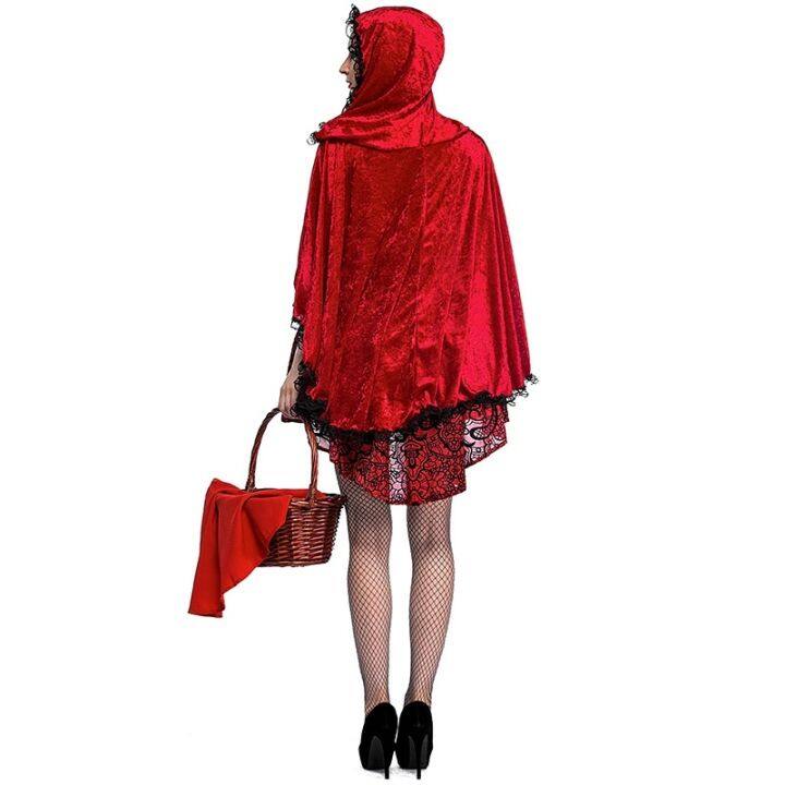 halloween-costumes-cosplay-clothes-sexy-women-dress-little-red-riding-hood-gothic-style-adults-dress-cape-set