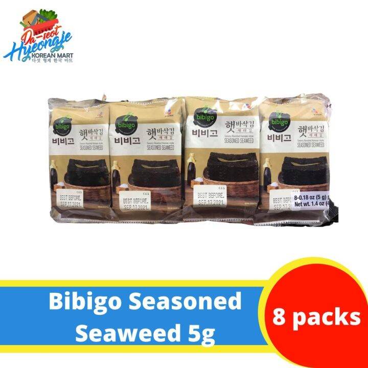 AJDL Sell TI1DNeYx BIBIGO Savory Roasted Korean Seasoned Seaweed 5g ...