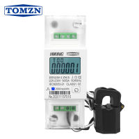 แยก CT 100A 220V 230V 50Hz 60Hz เฟสเดียว Muliti-Function Din Rail KWH วัตต์ชั่วโมง Energy Meter RS485 MODBUS-RUT