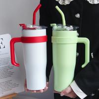 Cross-Border Large-Capacity Straw Insulation Cup For Girls Stainless Steel Ice Bully Water Cup Large Car Jumbo Cold Insulation Cup 【Bottle】