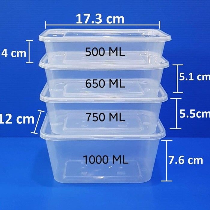 Thinwall Kotak 1000ml Food Container Lazada Indonesia 8084