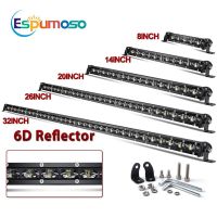 1PC 6D Lens LED Light Bar 12V 8 14 20 26 32 38 inch Spot Flood Combo LED work light for SUV 4X4 Off Road ATV Truck Tractor