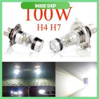 H4ไฟตัดหมอกรถยนต์ IMJIQB สว่างมาก100W 8000K ไฟสีขาว H7