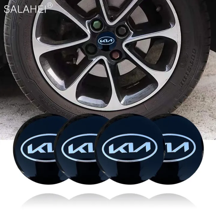 4PCS 56mm Metal Car Wheel Hub Cap Emblem Sticker Rim Center Decal For