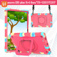 FZT Casing Tablet สำหรับ Lenovo Xiaoxin Pad 10.6 "2022/TB-128FU Soft TPU + PC 2 In 1 Cover ในตัวคลิปหนีบสายเคเบิลและปลอกกันกระแทกกระเป๋าสายยาวสะพายไหล่