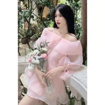 VÁY THÔ CÁNH TIÊN MÀU HỒNG