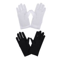 1 Pair Functional Cotton Gloves Khan Cloth Quality Check Solid Gloves Rituals Play White Gloves