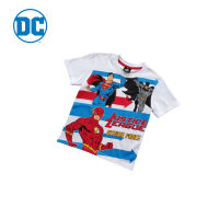 Magic Two Justice League T-Shirt For Kids White Colour เสื้อคอกลมพิมพ์ลายจัสติสลีกสำหรับเด็ก สีขาว