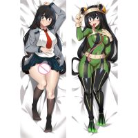 ปลอกหมอน หนังพีช พิมพ์ลายการ์ตูนอนิเมะ Asui Tsuyu Dakimakura My Hero Academia ขนาด 60x180 ซม.