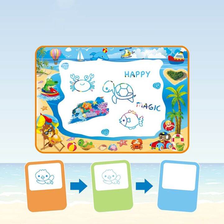 coolplay-magic-water-drawing-mat-coloring-doodle-mat-with-magic-pens-montessori-toys-painting-board-educational-toys-for-kids