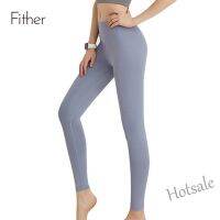 【hot sale】▽۩ C04 Fit.HER New Yoga Pants No Embarrassment Line High Waist Elastic Polyester Sports Tights Hips Naked Feeling Sports Pants