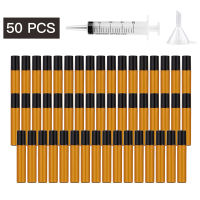 3510ml Amber Thin Glass Roll on Bottle Sample Test Essential Oil Vials with Roller Metal Ball with Funnel and