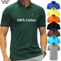 Top Quality 2021 New Solid Color Mens Polos Shirts 100 Cotton Short Sleeve Casual Polos Hommes Fashion Summer Lapel Male Tops